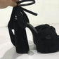 Ankle Straps Thick Heel High Heel Women Sandals