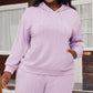 Plus Size Women's Pajamas Imitation Cotton Hooded Sweater Set