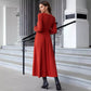 Slim Solid Color Knitted Long-sleeved Dress