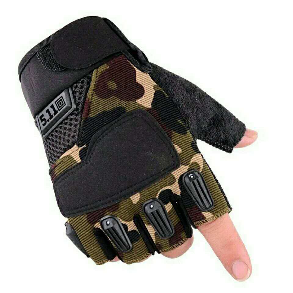 Foreign Trade Cross-border Spring, Summer, Autumn Four Seasons Outdoor Tactics Factory In Stock Non-slip Half-finger Riding Gloves Men