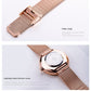 Women's Fashion Simple Geometric Quartz Watch Mesh Strap Watch