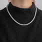 4mm Zircon Tennis Necklace Men