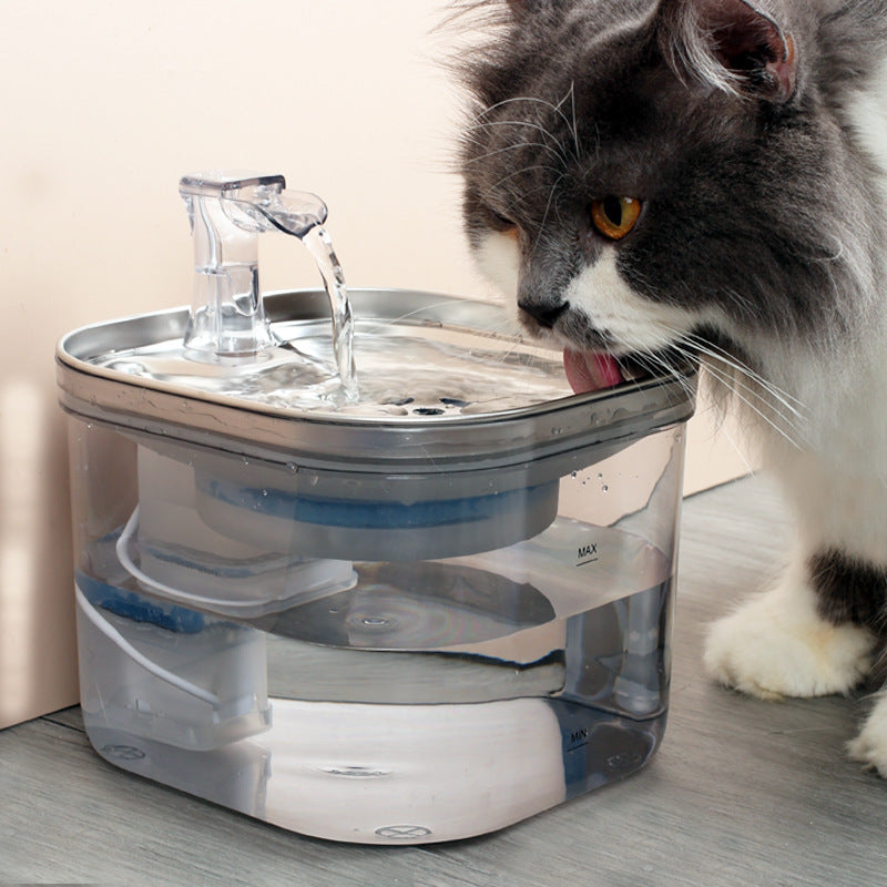 Pet Cat Dog Stainless Steel Automatic Circulation Water Dispenser