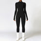 Warm Zipper Long-sleeved Jumpsuit