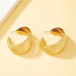 Women's Geometric Warping Metal Stud Earrings