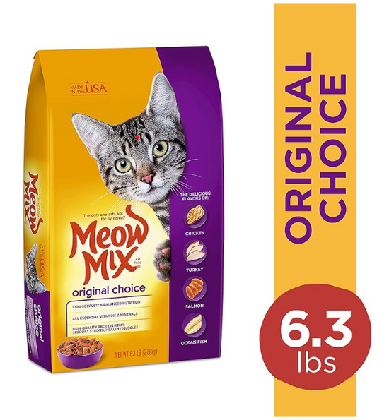 Meow Mix Original Choice Dry Cat Food, 6.3 Pound Bag