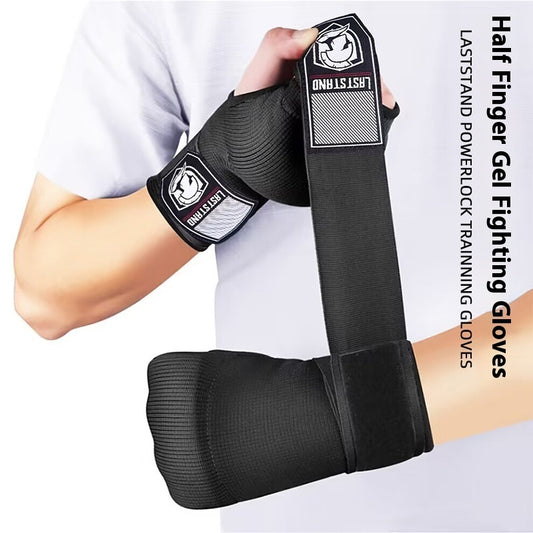 Gel Gloves Half Finger Boxing Gloves Lazy Quick Boxing Bandage Hand Guard Cloth