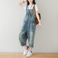 Women's Plus Size Retro Denim Jumpsuit