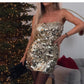 Sequins Bandeau Slim-fit Dress Women