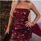 Sequins Bandeau Slim-fit Dress Women