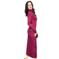 Women's Round Neck Pleated Waist Slim Fit Dress