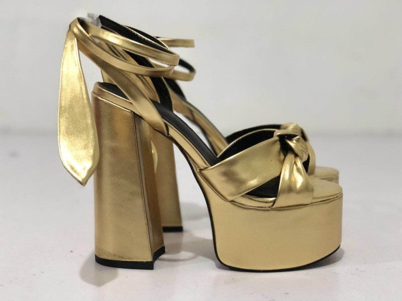 Ankle Straps Thick Heel High Heel Women Sandals